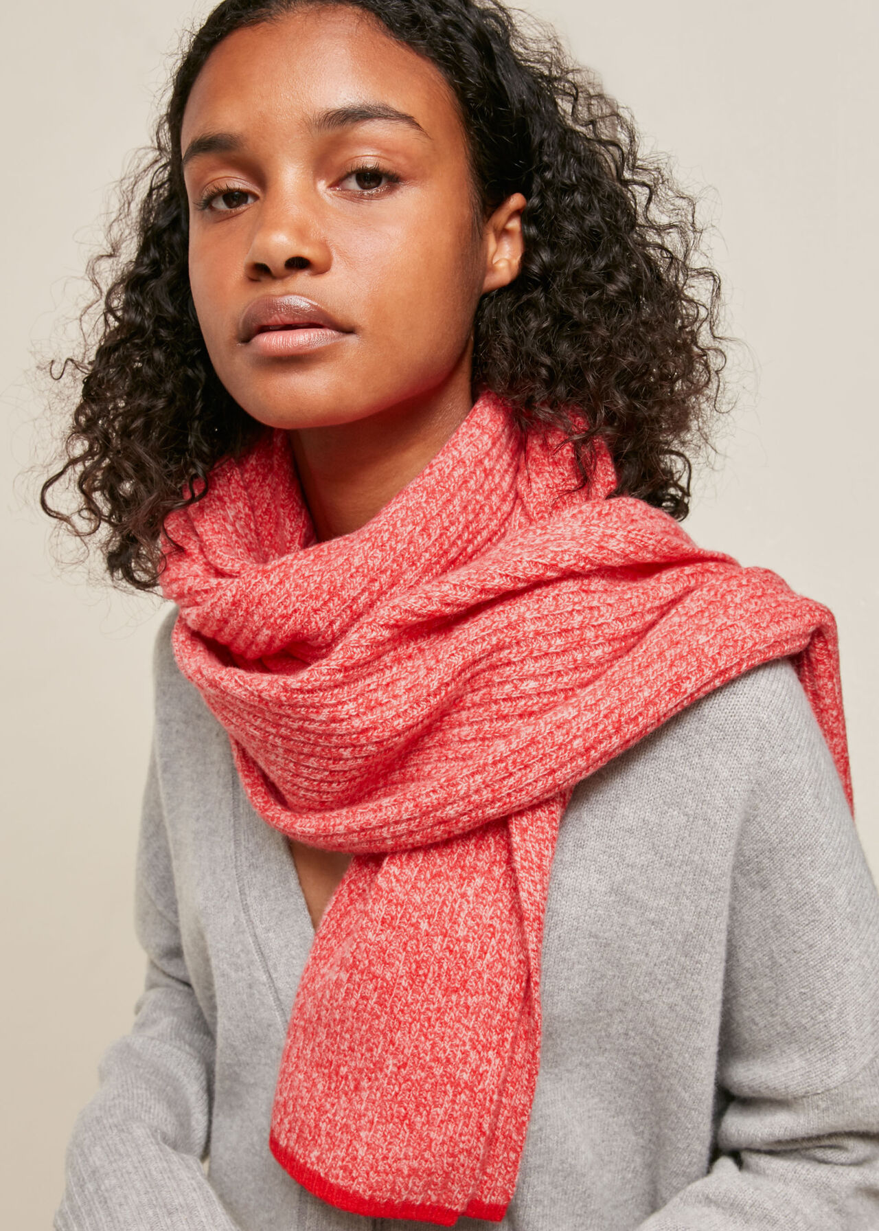 Tipped Merino Wool Scarf