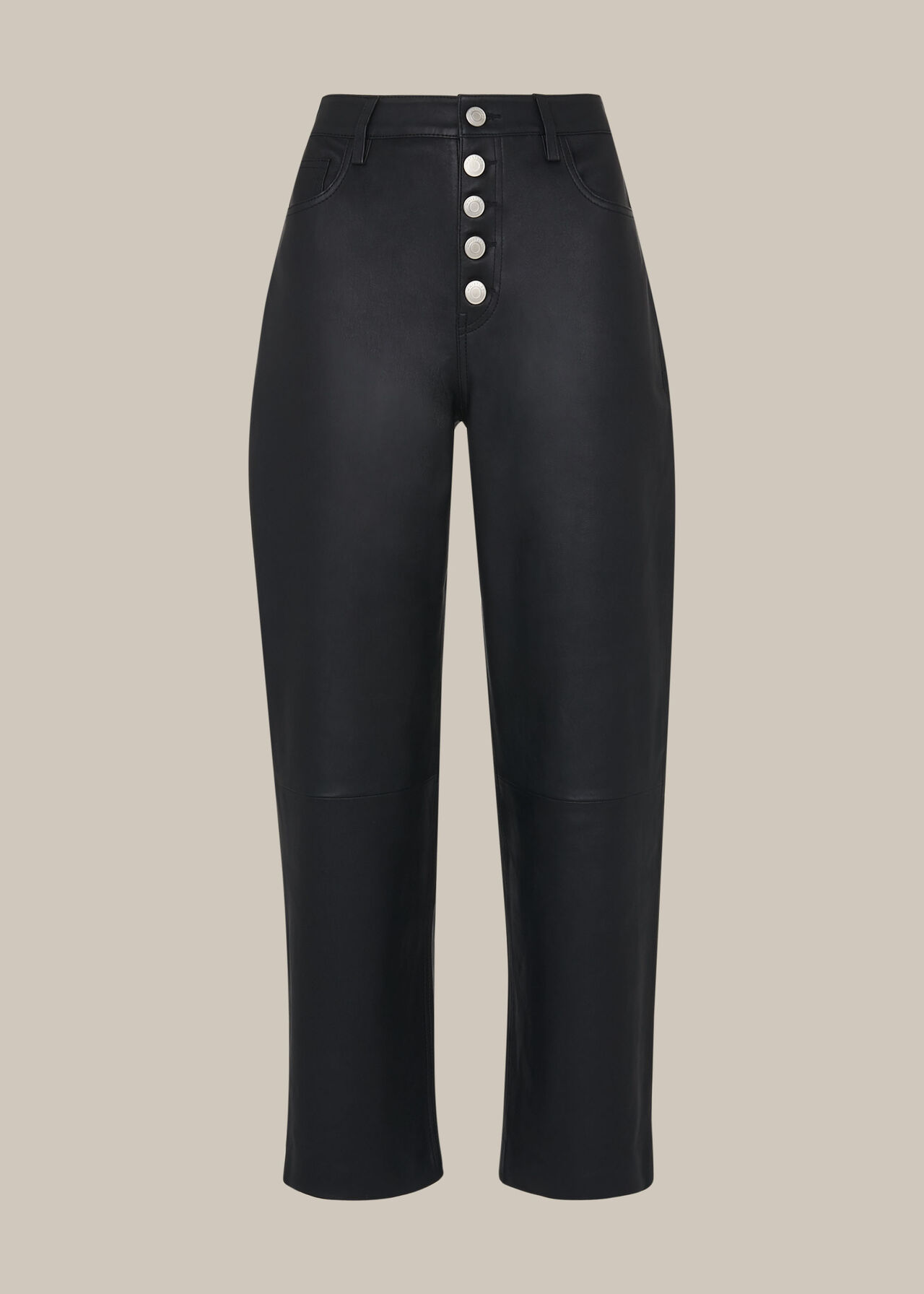 Hollie Leather Button Trouser