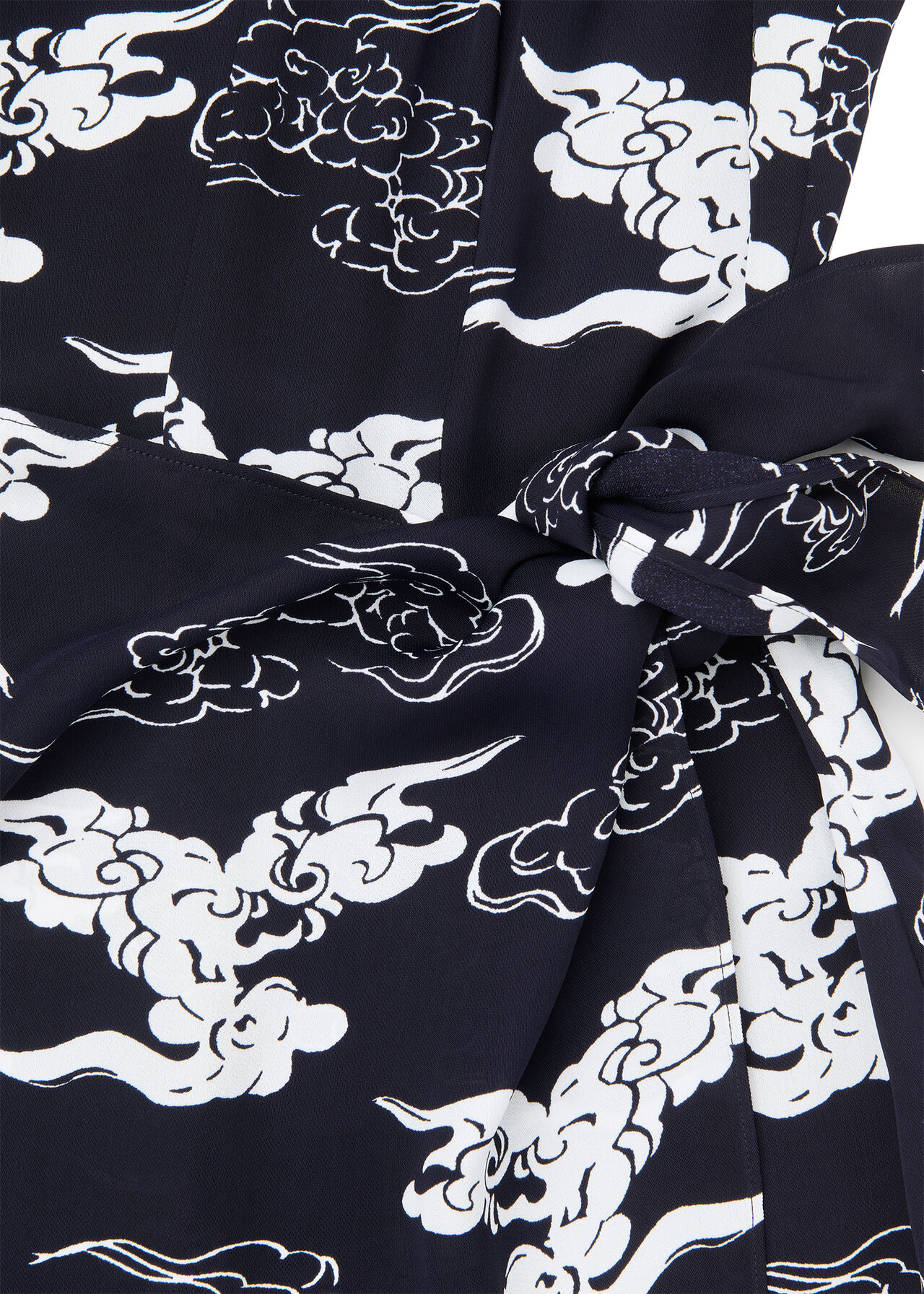 Cloud Tie Waist Midi Dress