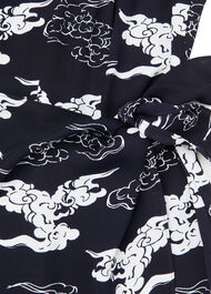 Cloud Tie Waist Midi Dress