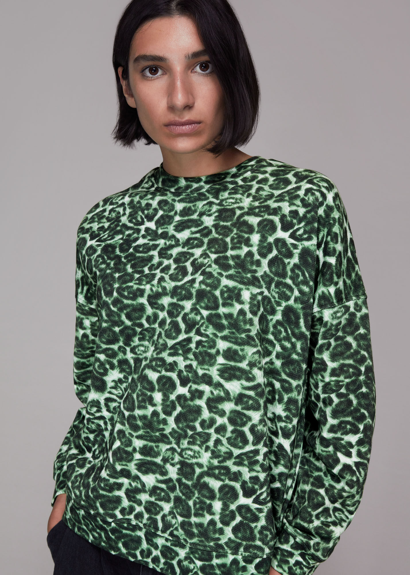 Whistles leopard sweatshirt sale
