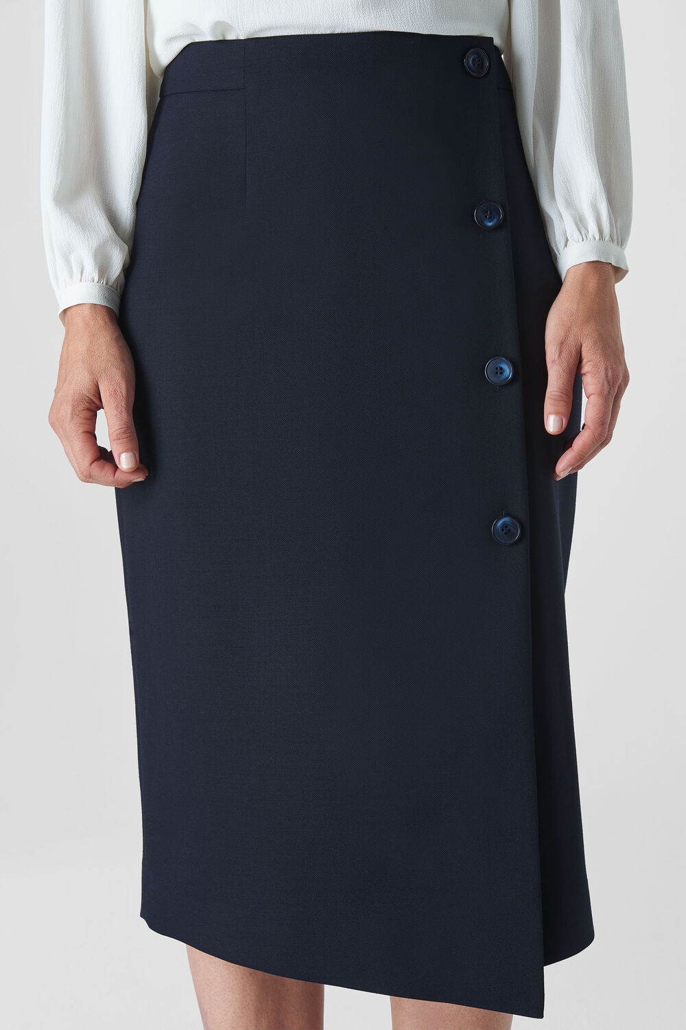 Anita Tailored Pencil Skirt Navy