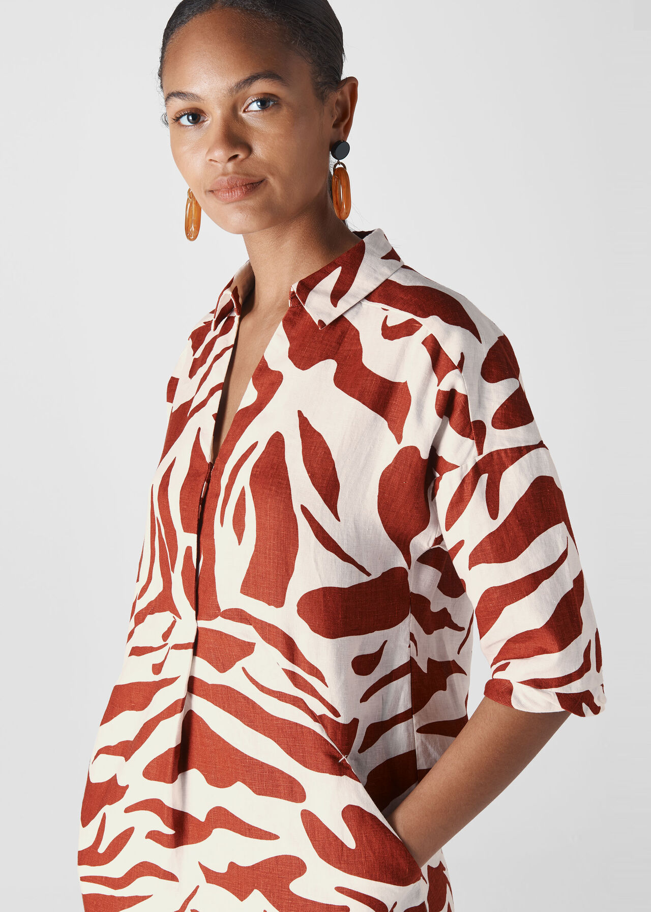 Graphic Zebra Linen Lola Multicolour