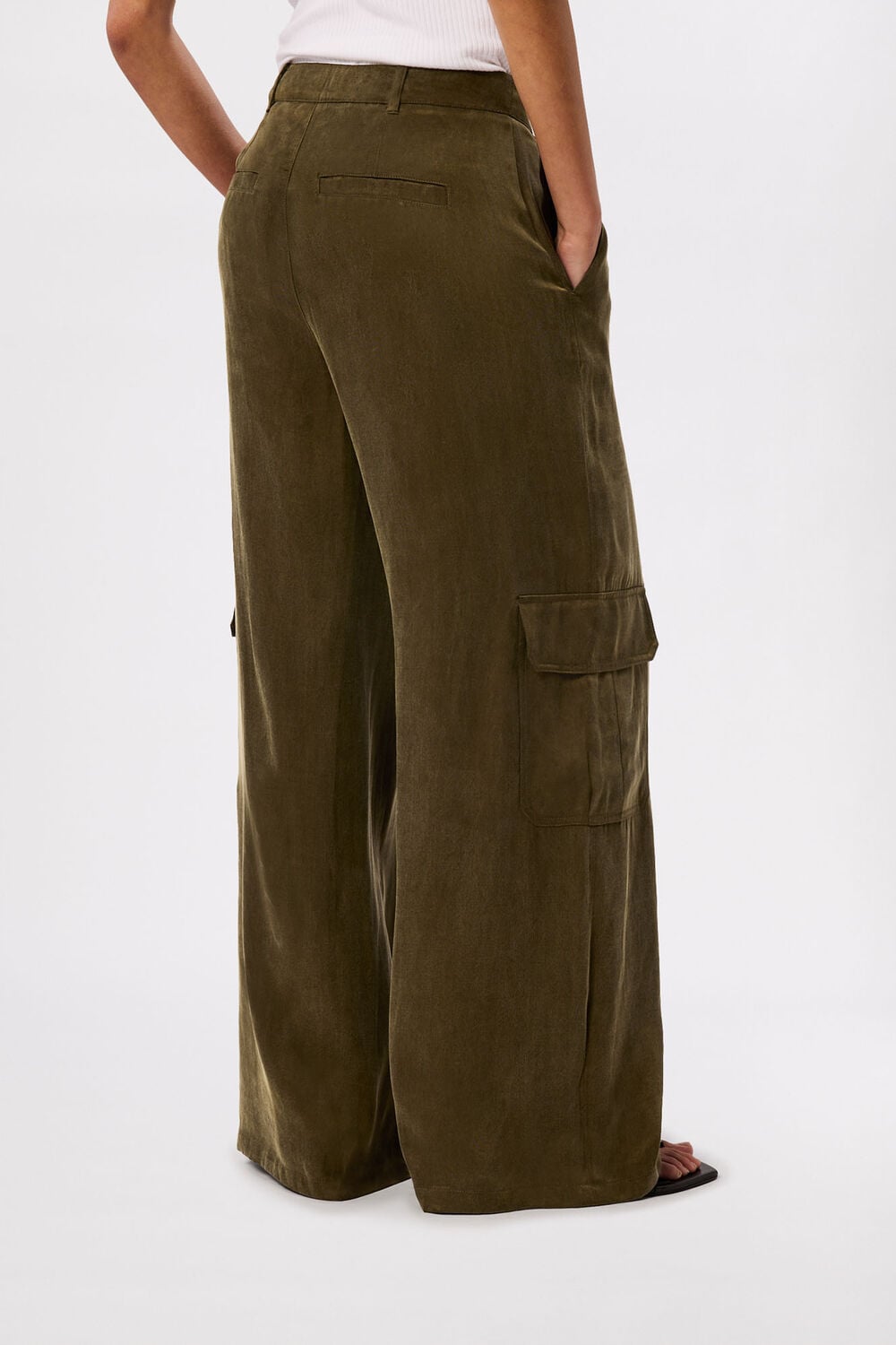 Khaki Fluid Cargo Trouser