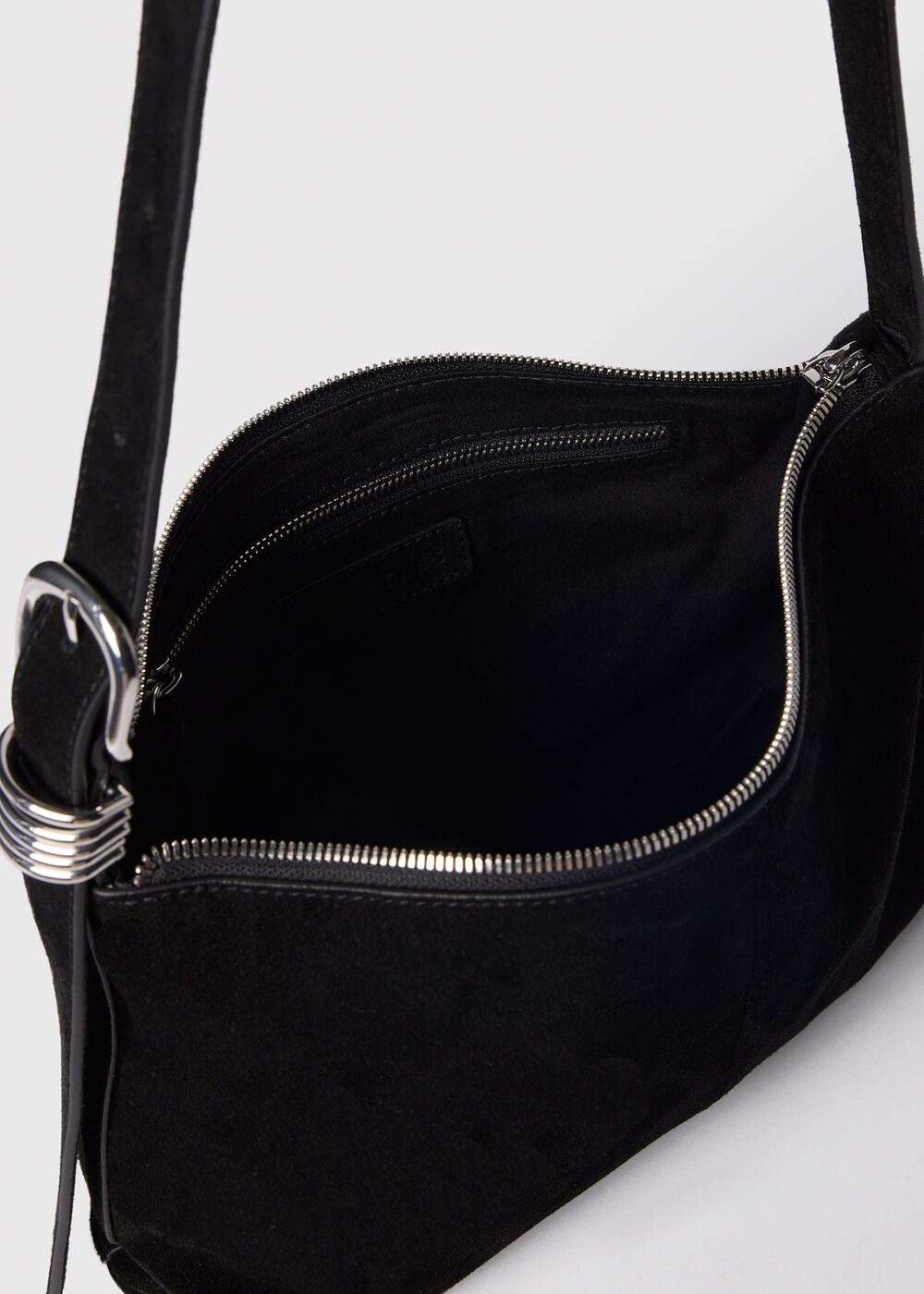 Ring Detail Suede Bag