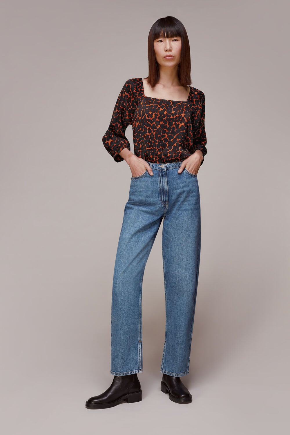 Smudge Animal Blanche Top