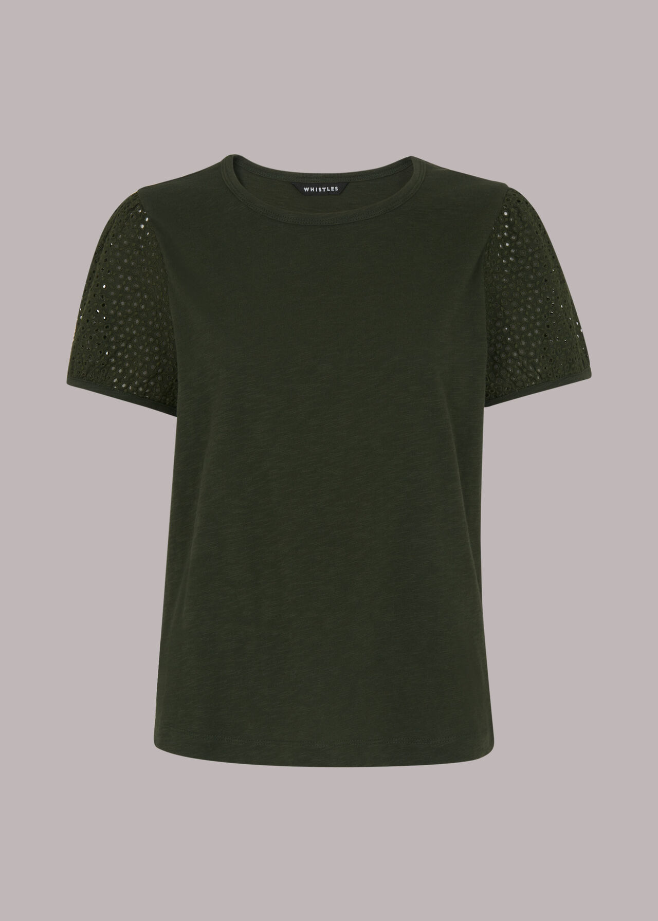 Broderie Puff Sleeve T-Shirt