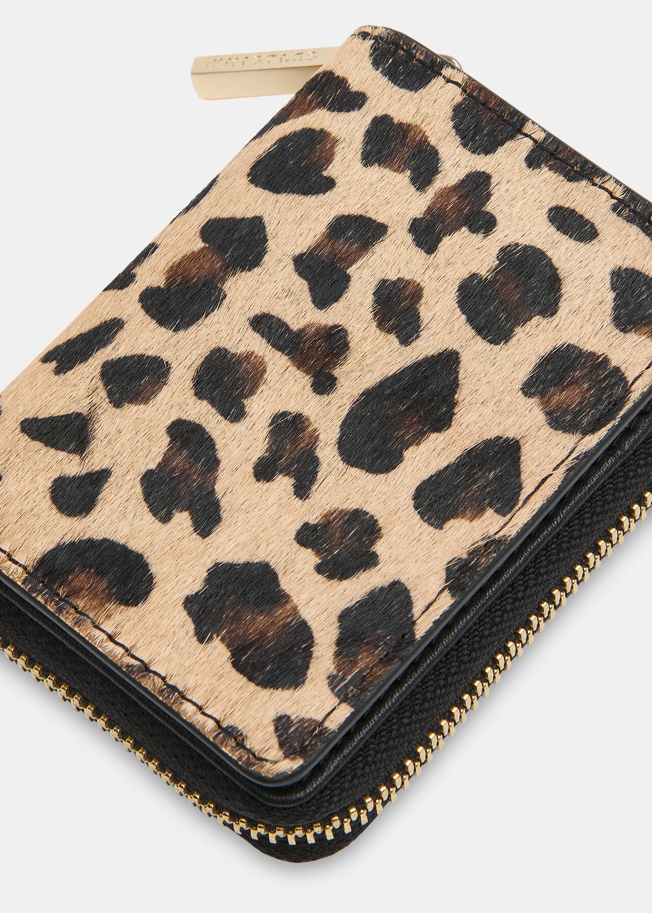 Leopard Koa Compact Purse