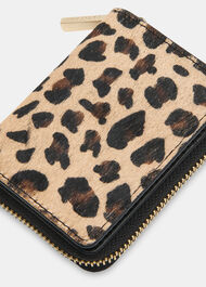 Leopard Koa Compact Purse
