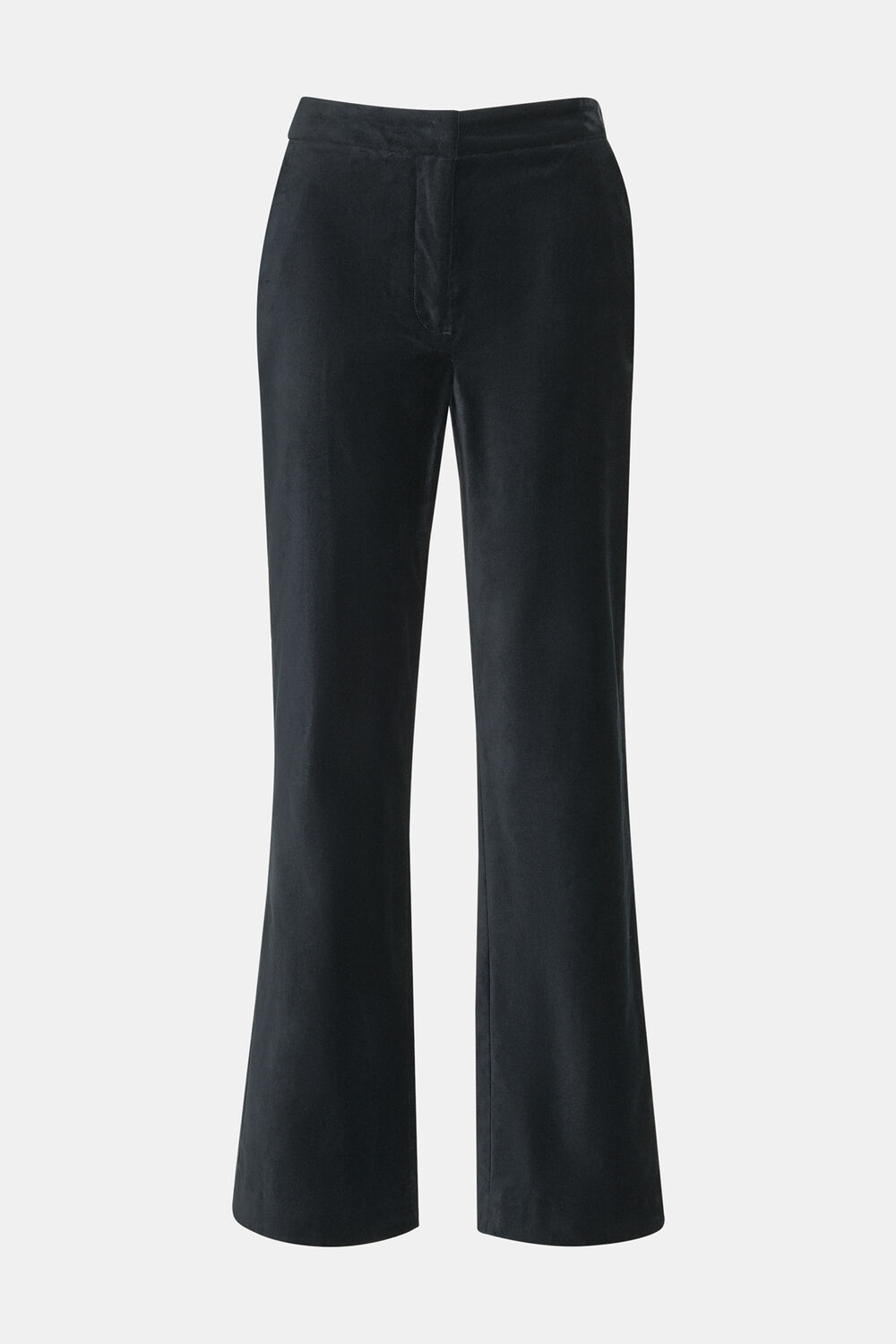 Black Helena Velvet Straight Trouser