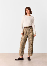 Animal Spot Barrel Leg Jean