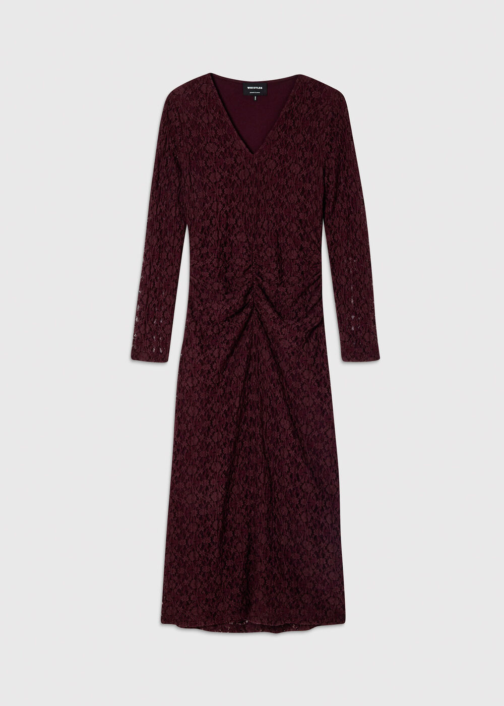 Ruched Bodice Lace Dress