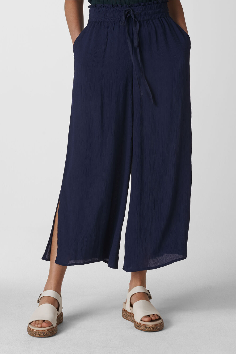 Fluid Crop Trouser Navy