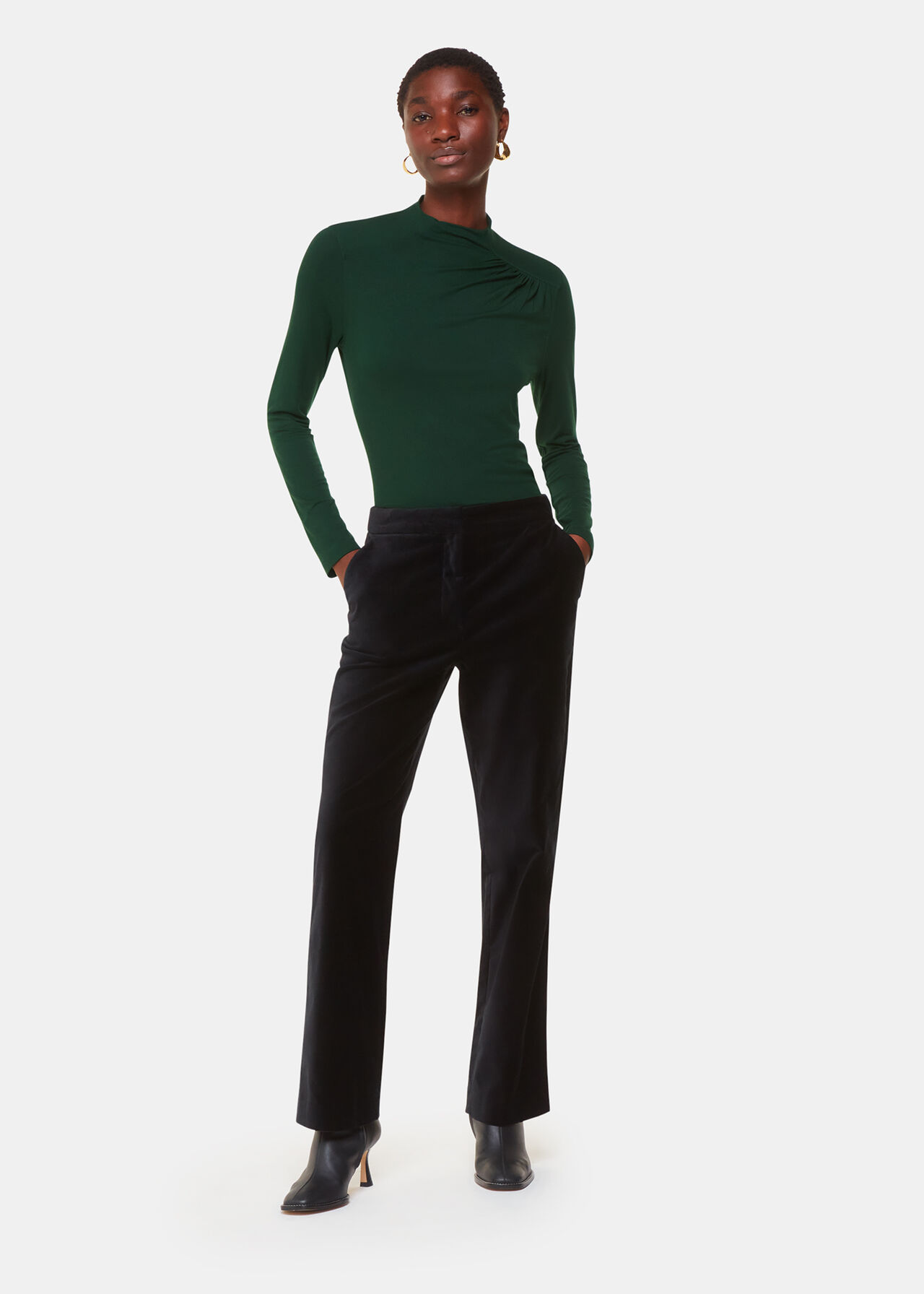 Ruched Front Detail Jersey Top