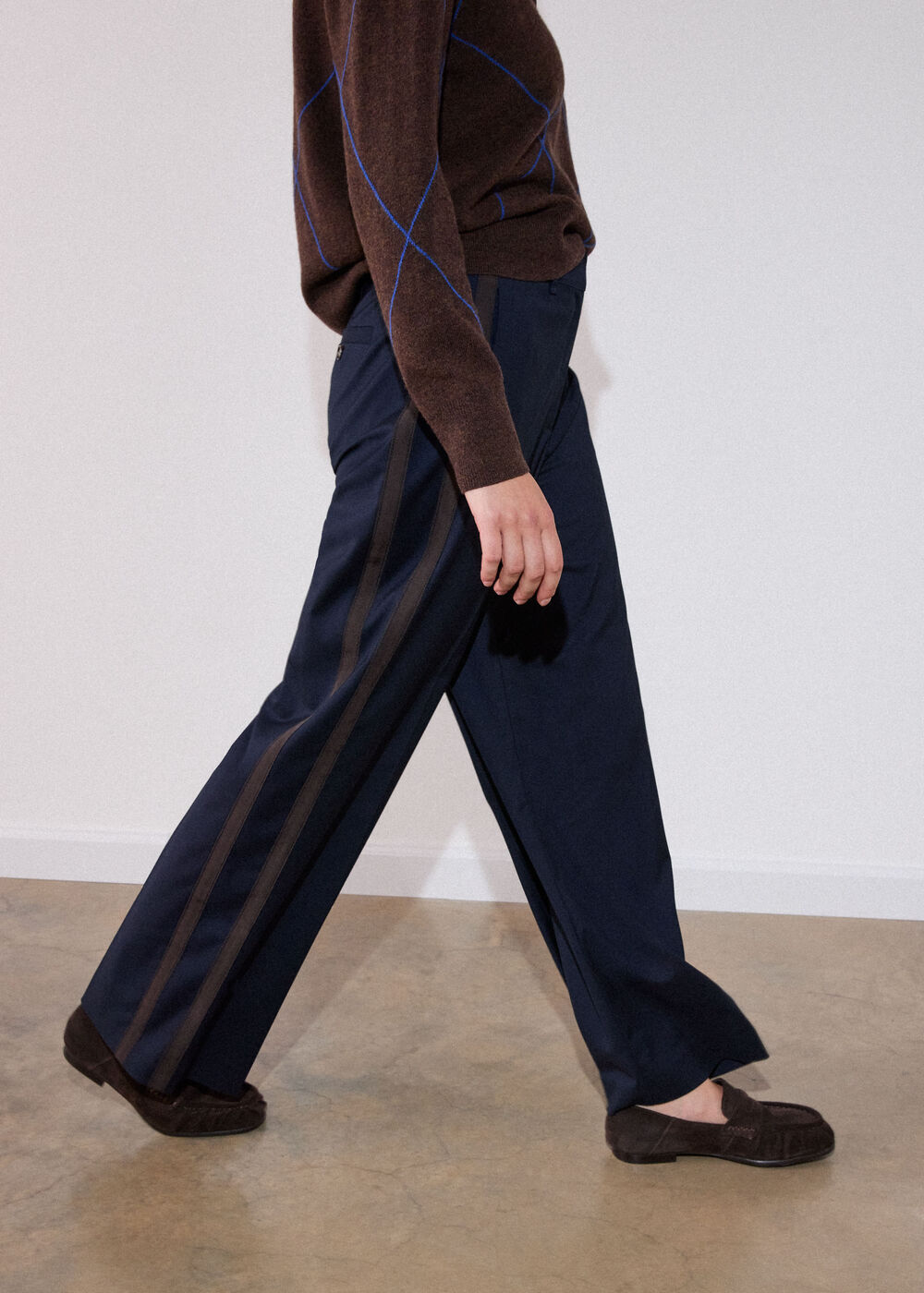 Side Stripe Straight Trouser