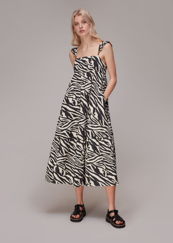 Multicolour Mountain Zebra Print Dress