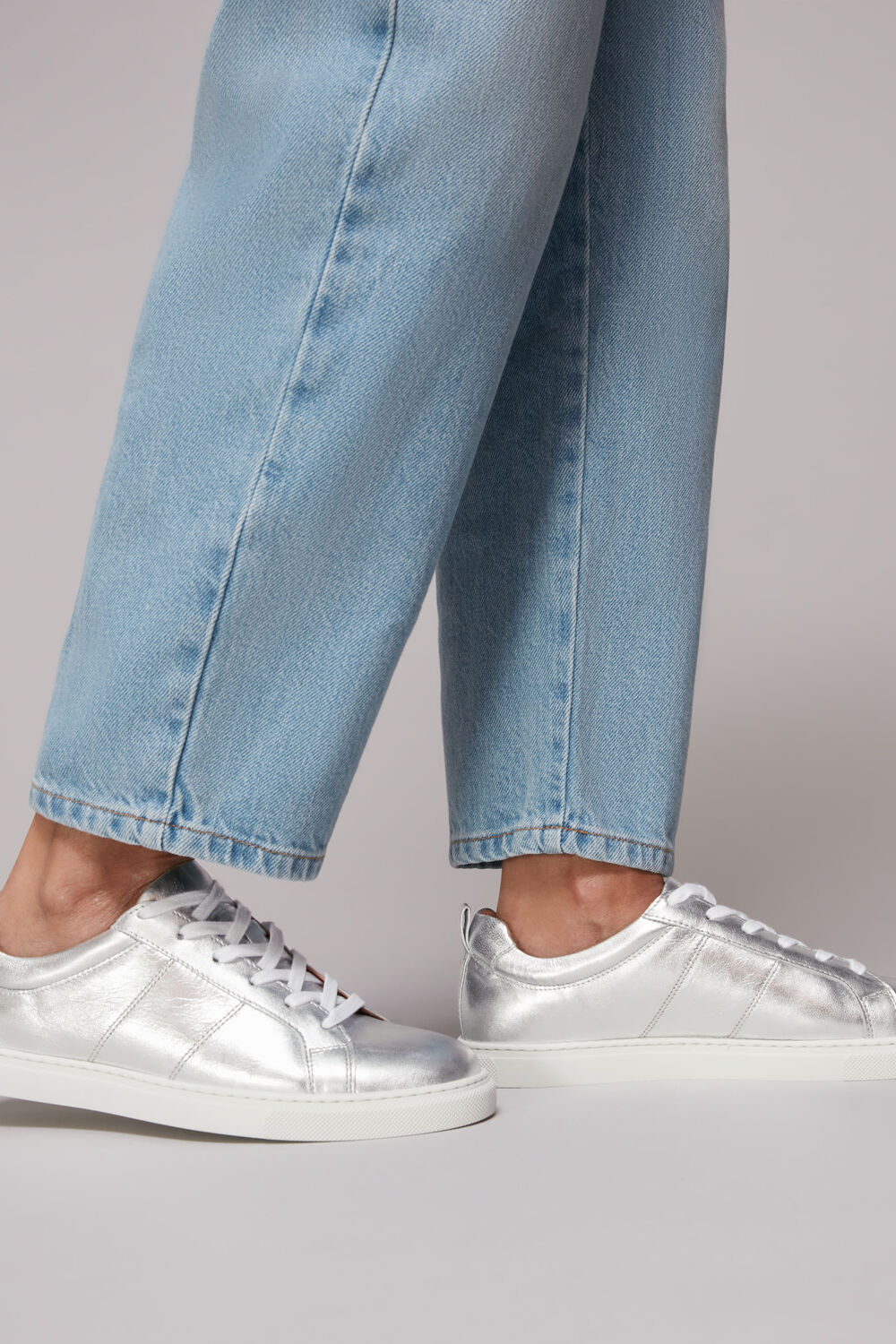 Silver Koki Lace Up Sneaker&nbsp;