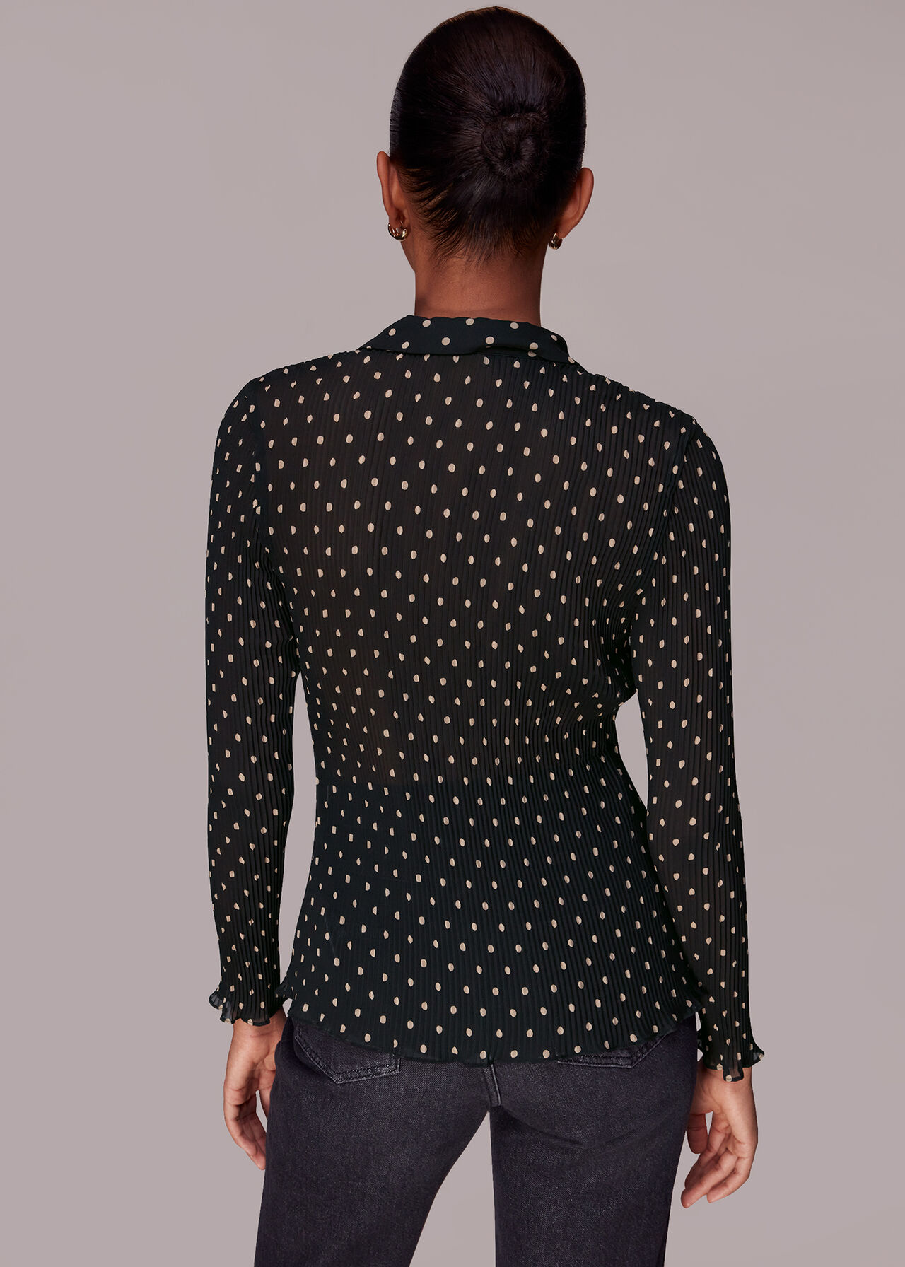 Spot Print Penny Plisse Shirt