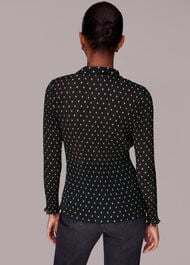 Spot Print Penny Plisse Shirt