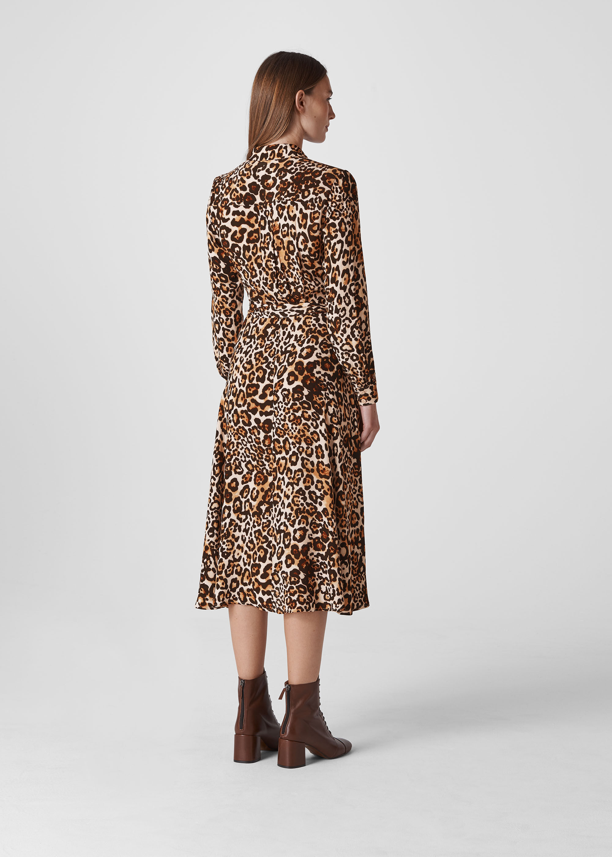 Whistles animal print wrap dress store