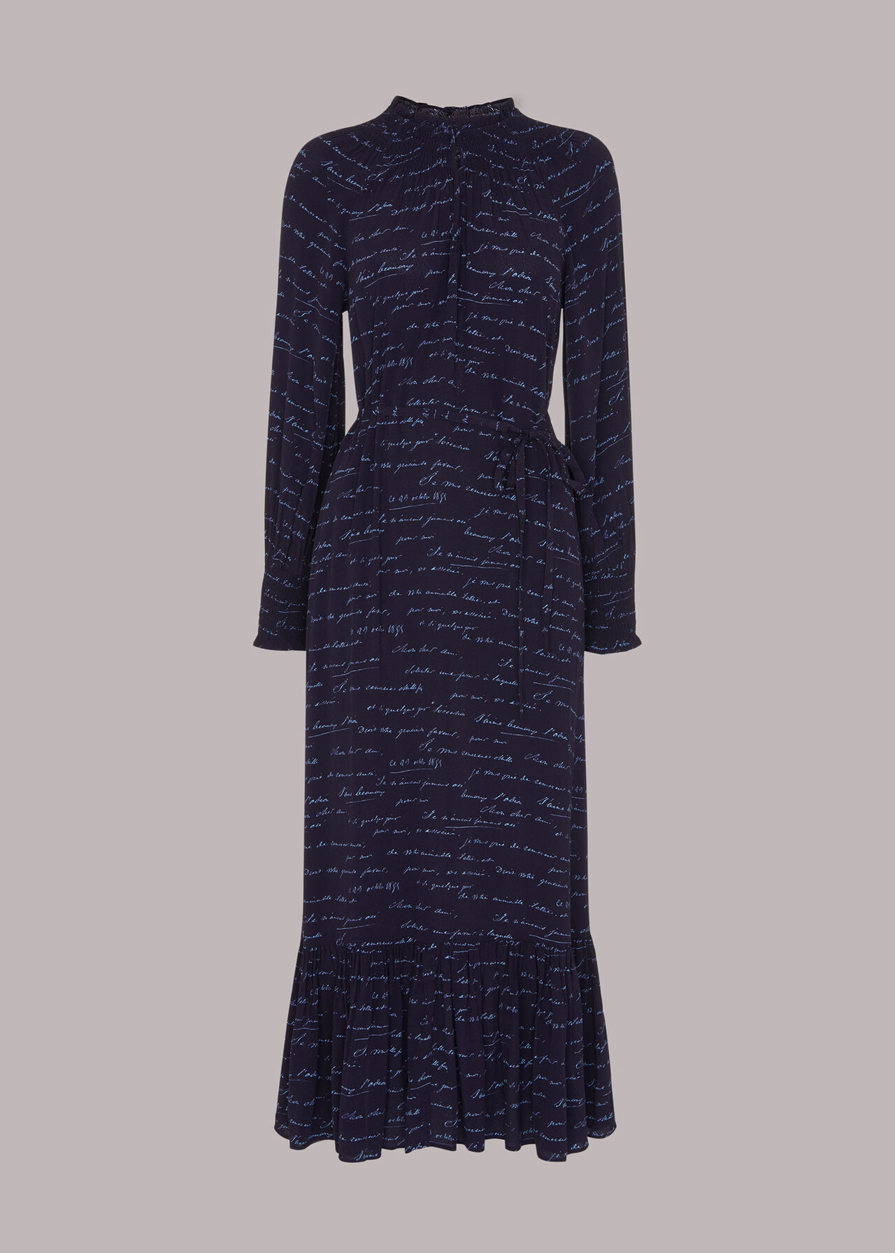 French Handwriting Midi Dress