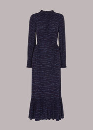 French Handwriting Midi Dress