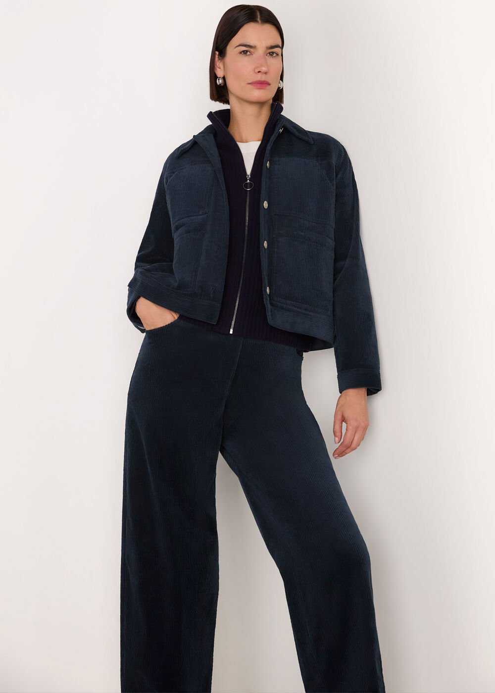 Casual Pocket Cord Jacket