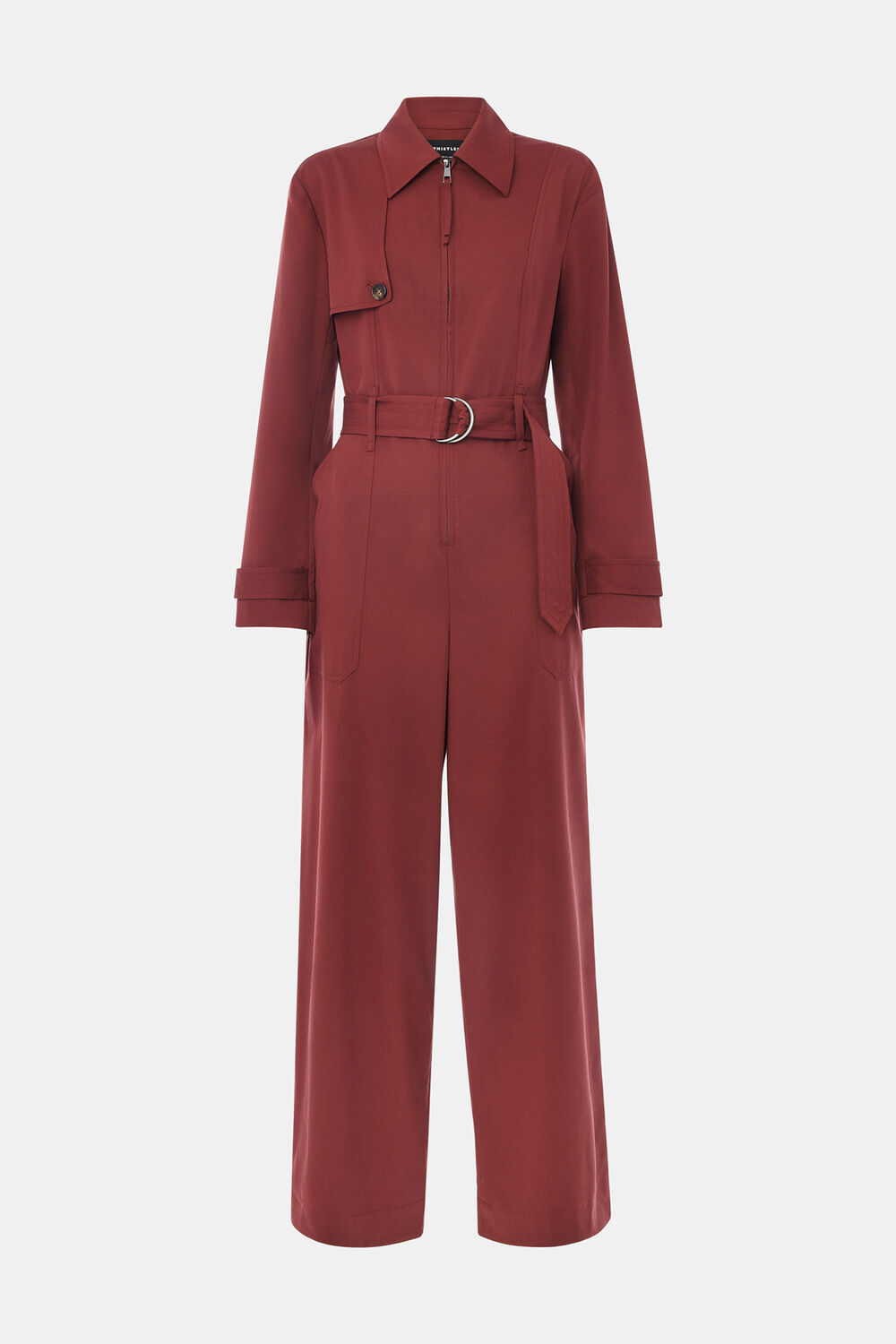 Rust Trench Detail Jumpsuit