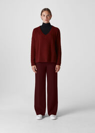 Wide Leg Trouser Burgundy