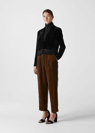Camilla Tassel Velvet Jacket Black