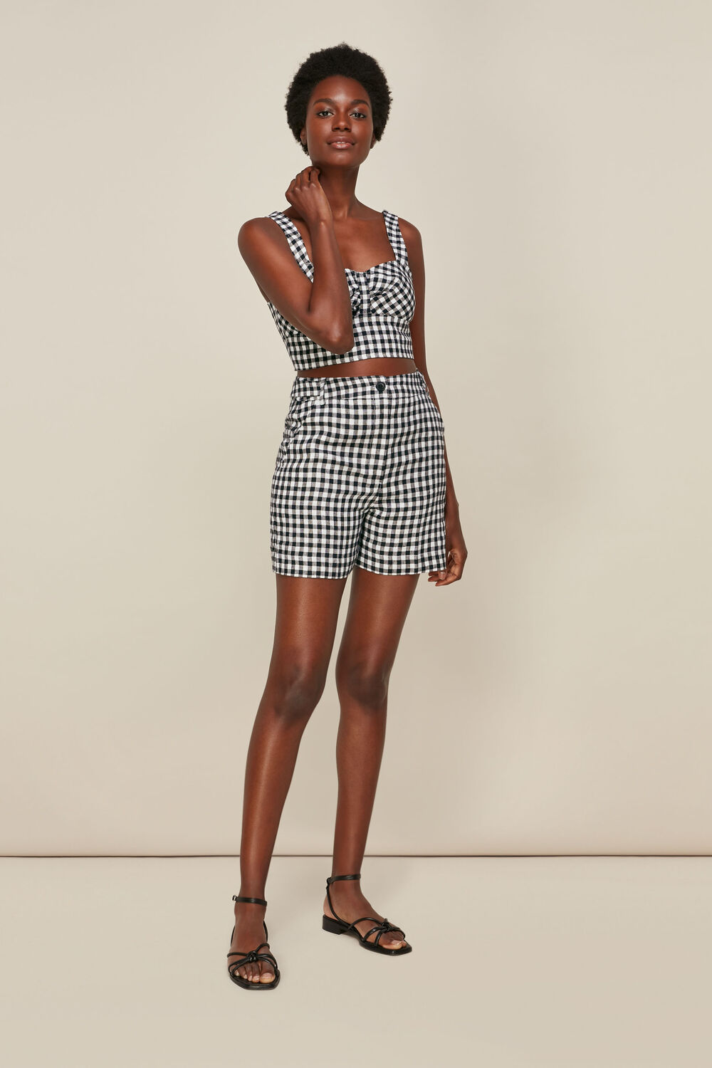 Gingham Linen Short