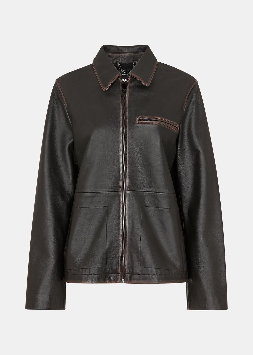 Kate Burnished Leather Jacket