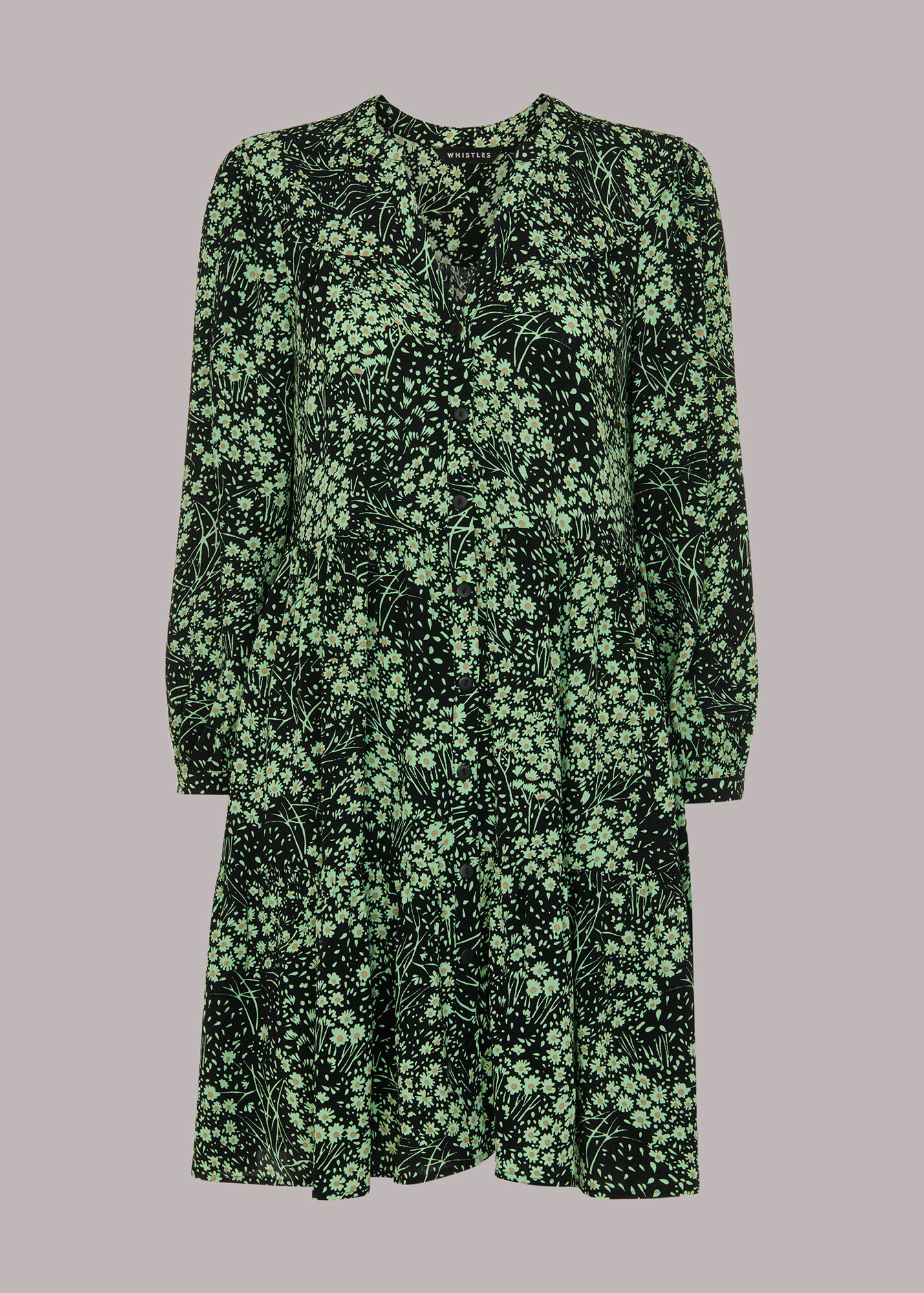 Green/Multi Daisy Meadow Print Dress WHISTLES