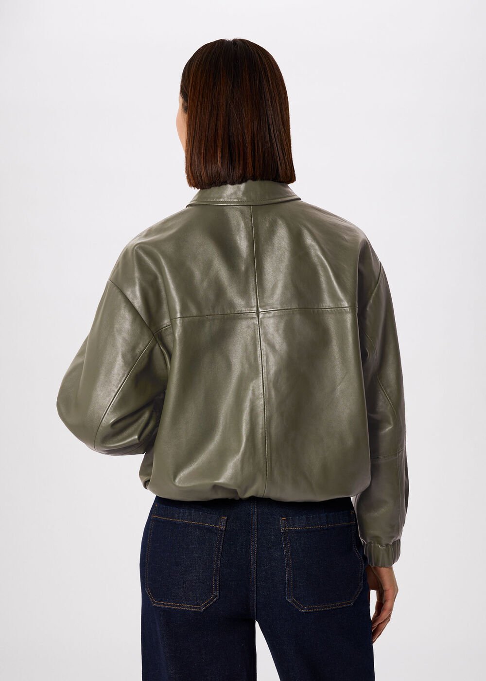 Frida Leather Bomber Jacket