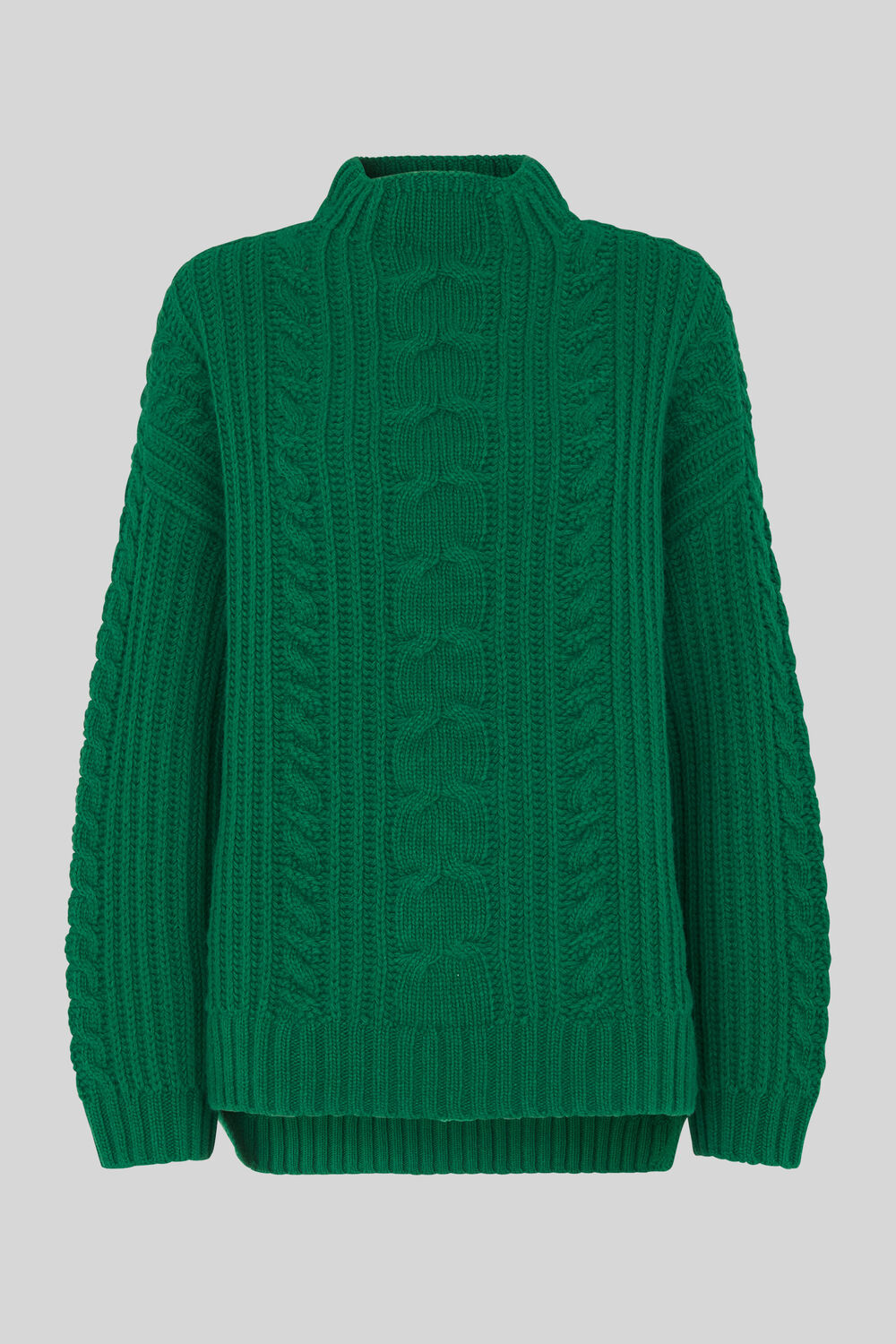 Oversized Chunky Cable Sweater Green