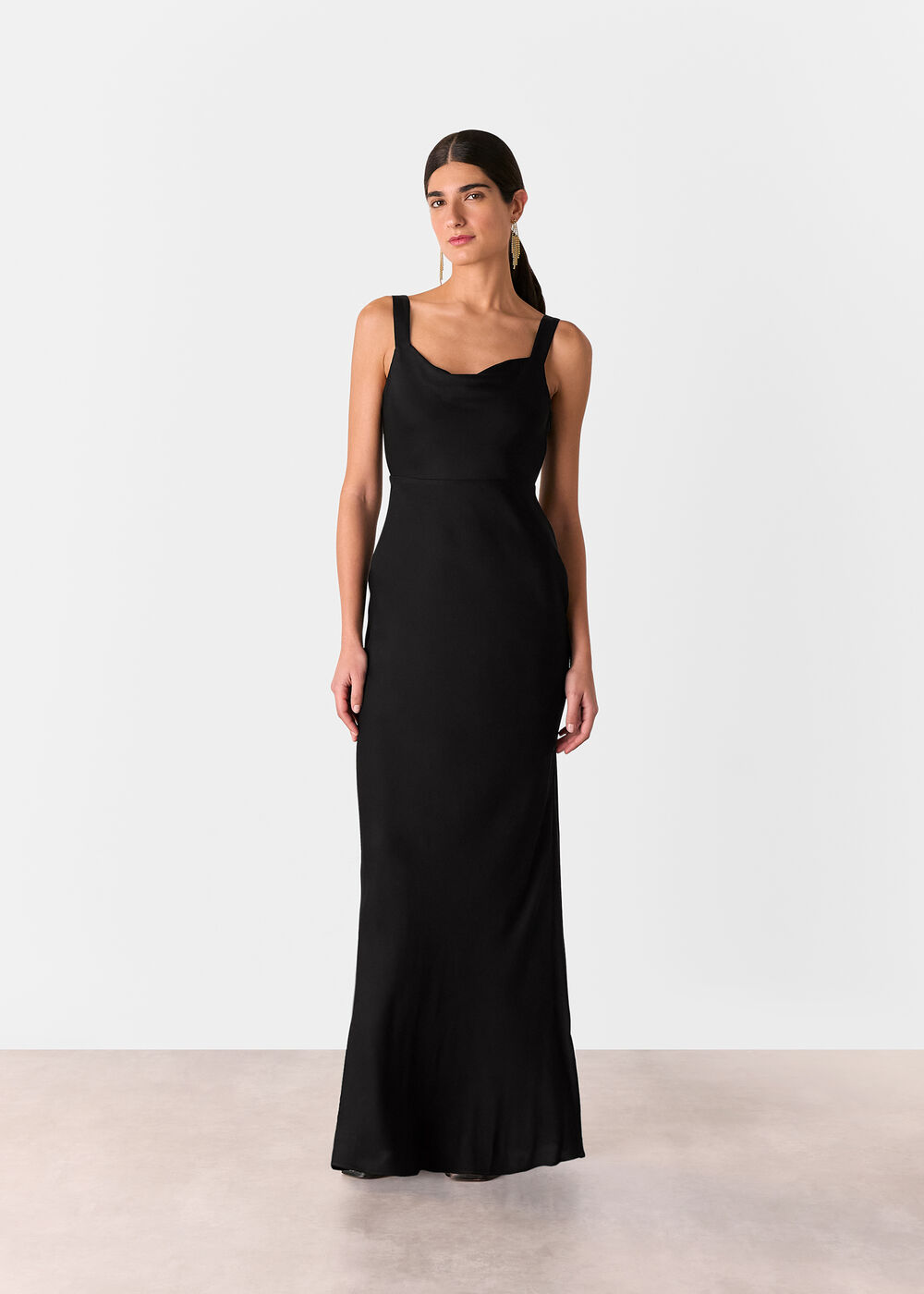 Thea Cowl Satin Maxi Dress