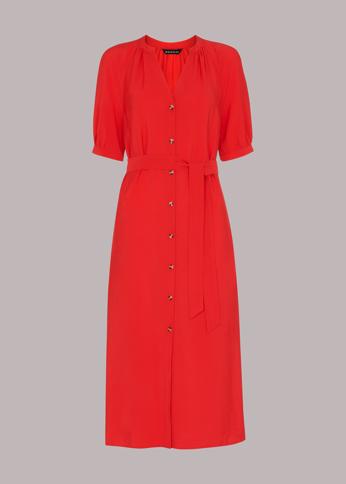 Red Olivia Midi Dress WHISTLES