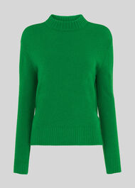 Ribbed Neck Knit Green