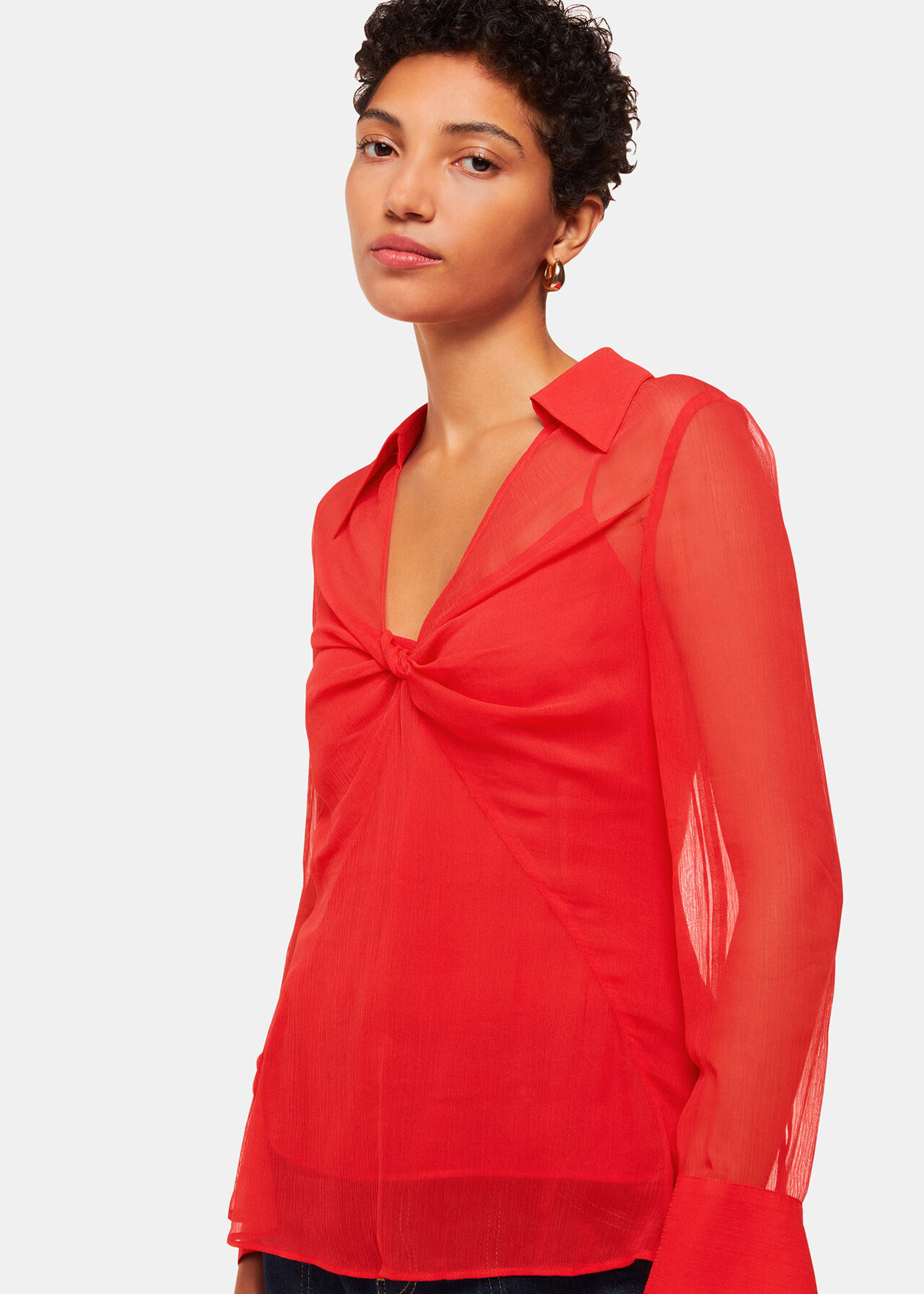Emilia Twist Front Blouse