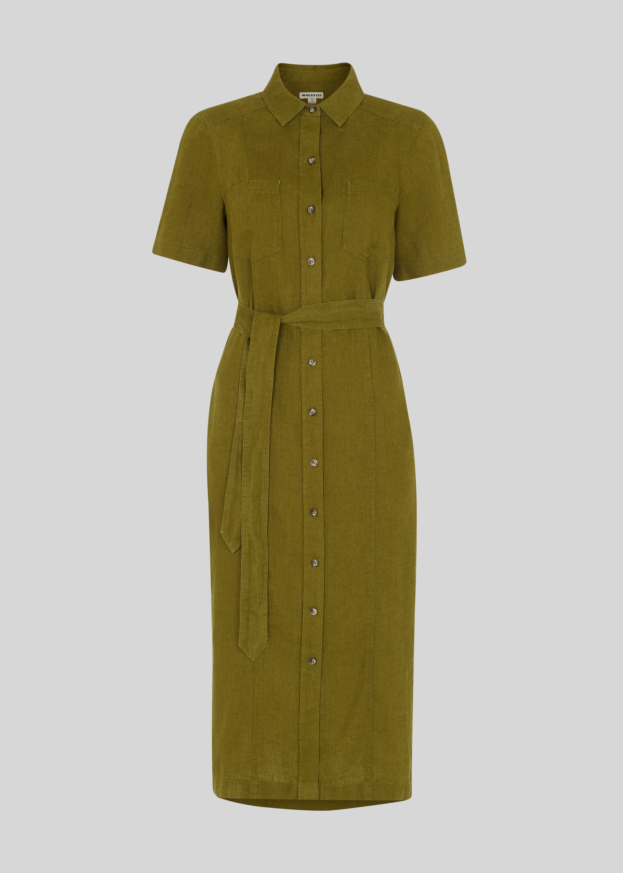 Whistles bella linen shirt dress deals