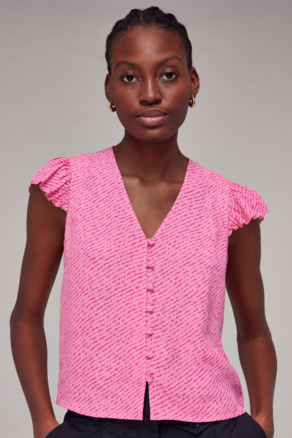 Diagonal Fleck Top