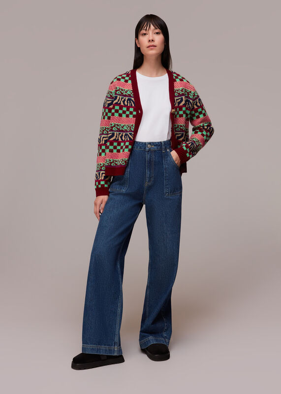 Mix Jacquard Cardigan