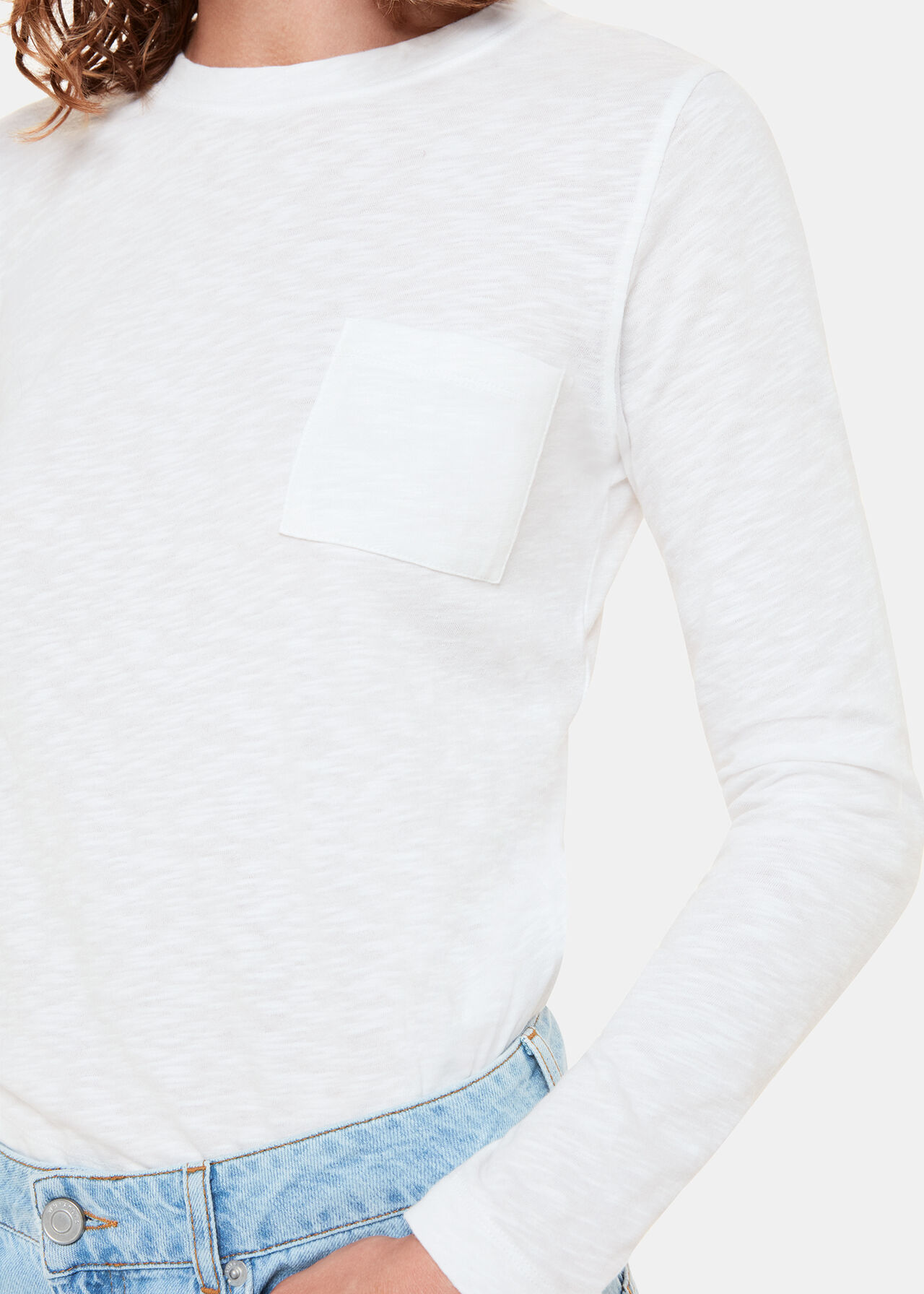 Crew Neck Pocket Top