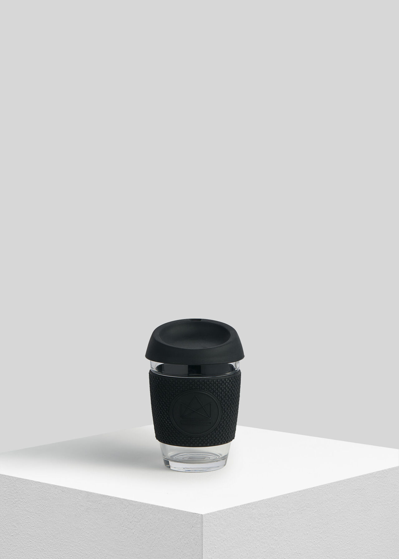 Neon Kactus Reusable Glass Cup Black
