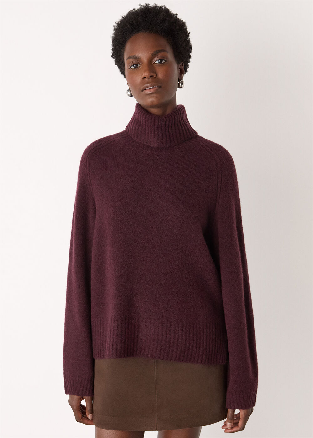 Roll Neck Wool Mix Jumper