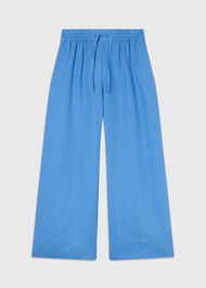 Elasticated Linen Crop Trouser
