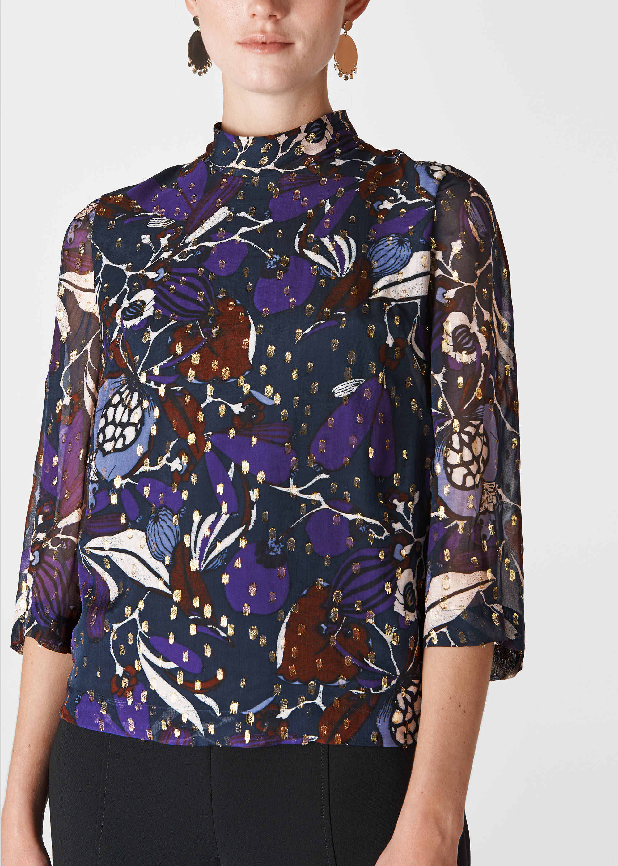 Whistles montrose dobby midi dress on sale