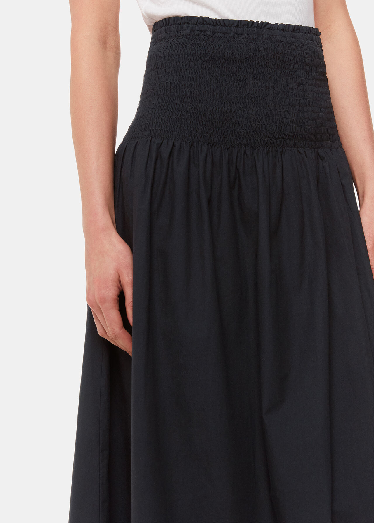 Louisa Smocked Midi Skirt