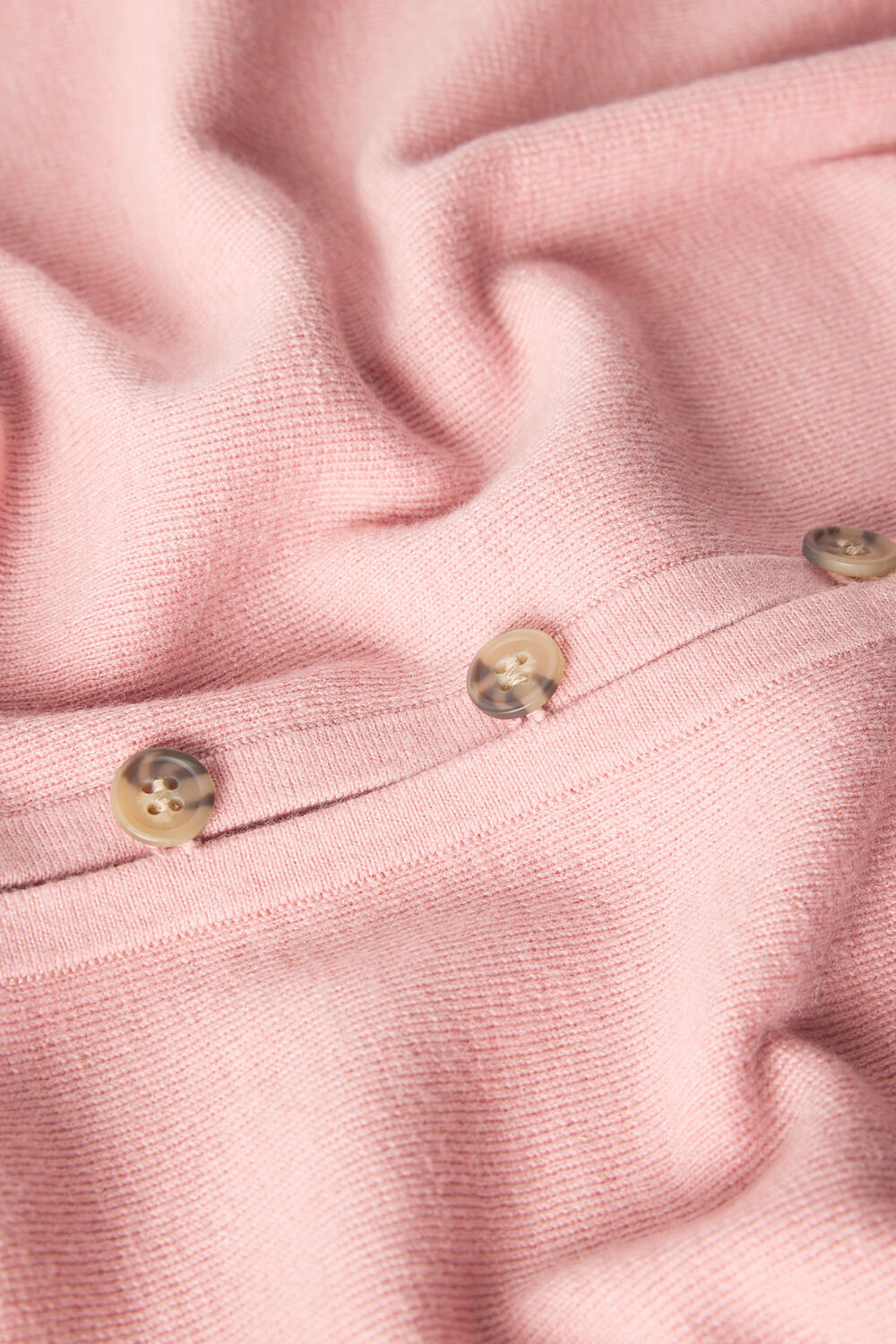 Pink Short Sleeve Button Front Knit