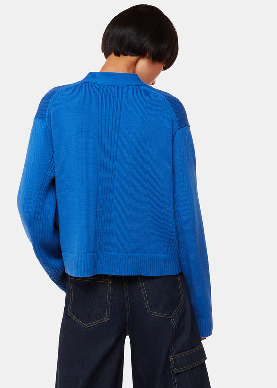 Cobalt Blue Nina Button Front Cardigan